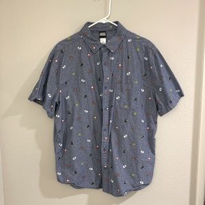 Super Mario Bros. Button up short sleeve collars shirt